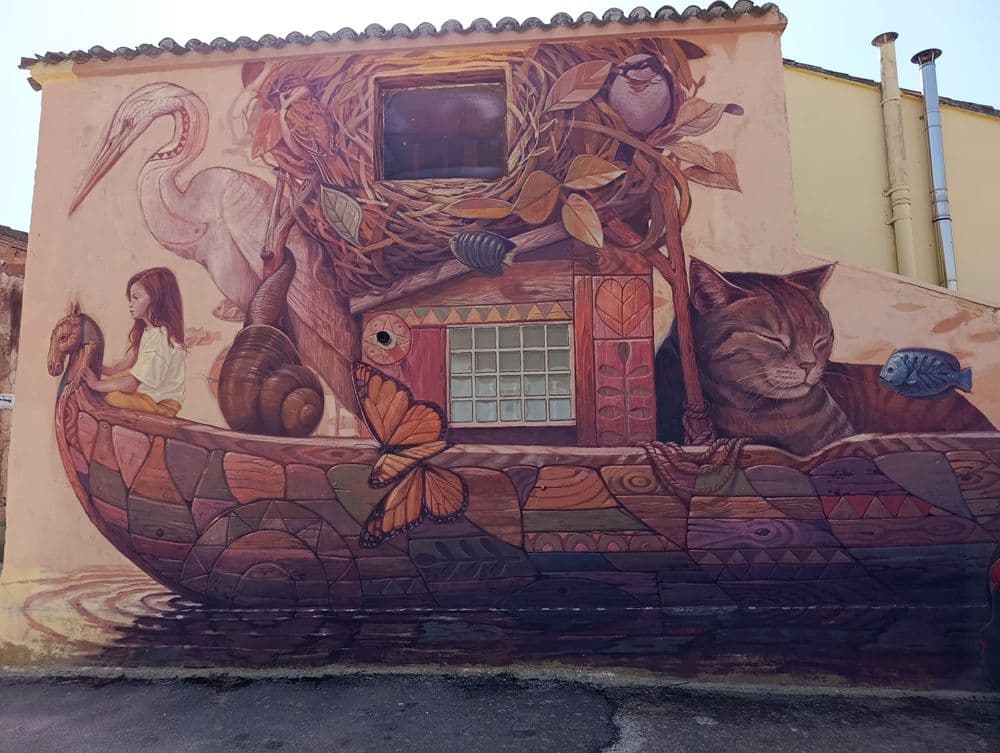 Mural "Nahual" en Villangómez