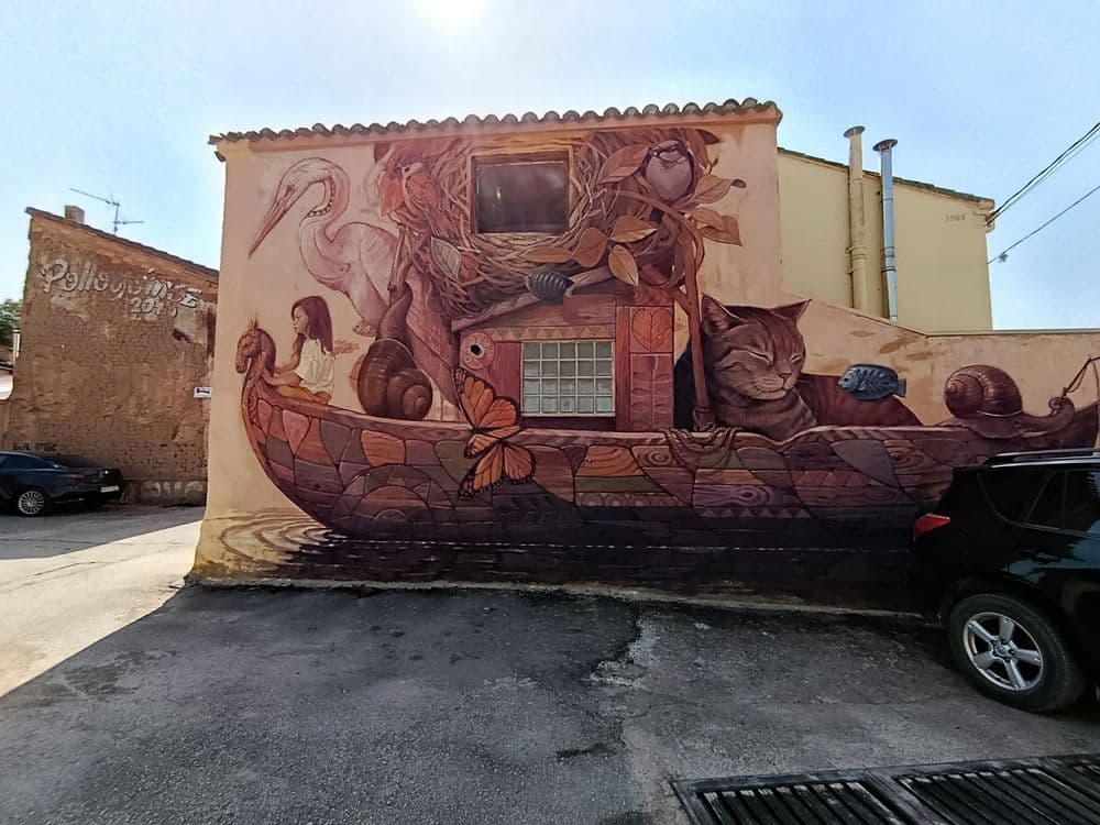 Mural "Nahual" en Villangómez