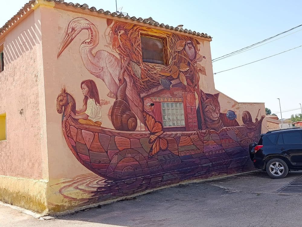 Mural "Nahual" en Villangómez