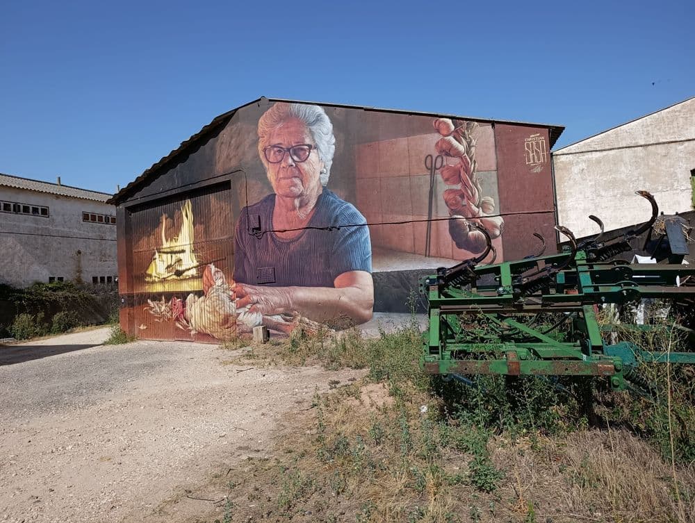 Mural "Liduvina" en Villangómez