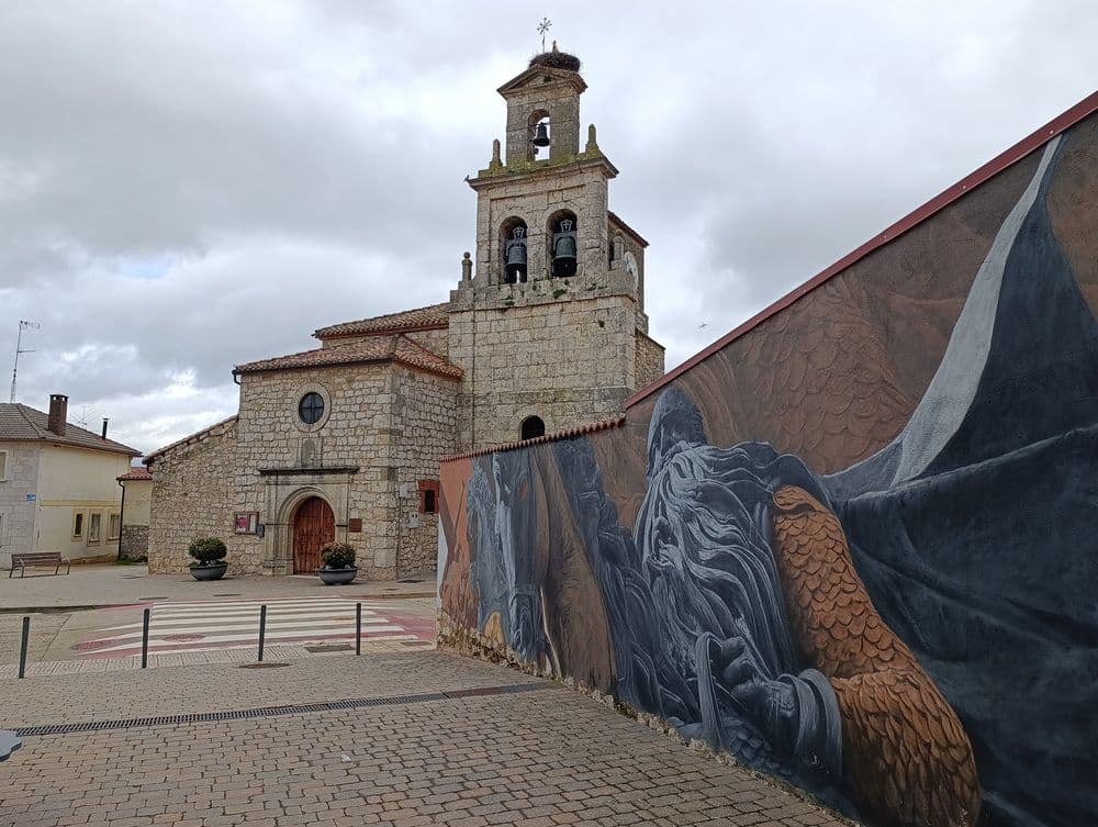 Mural del Cid Campeador en Cardeñajimeno