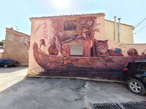 Mural "Nahual" en Villangómez